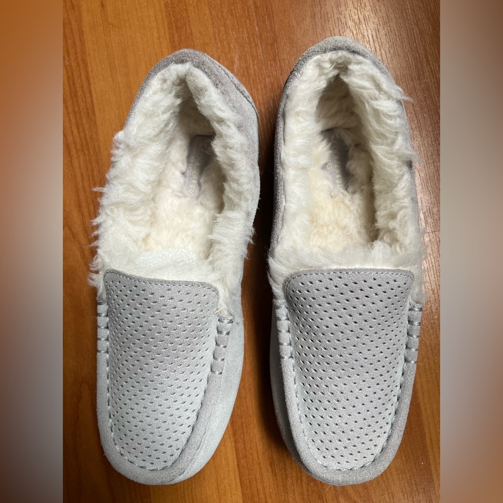 KOOLABURRA BY UGG LEZLY PERFORATED SUEDE MOCASIN SLIPPERS SHOES WOMENS 7 NWOT